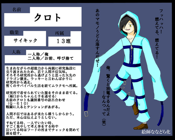 【絵師ななどら化】クロト【13班】