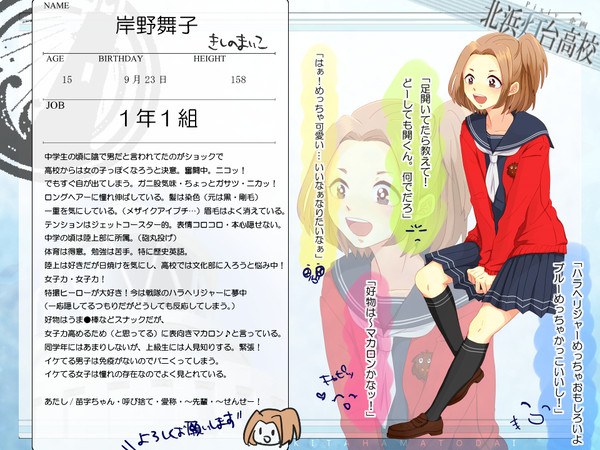 【北高】岸野 舞子【キャラシ】