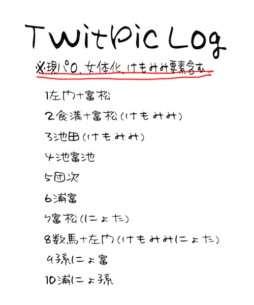ついぴくログまとめ