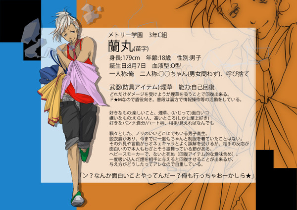 【オリキャラ交流祭】蘭丸【メトリー学園】