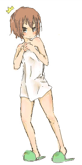 タオル巻き少女