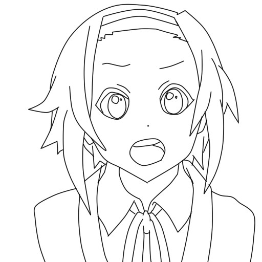 田井中律　模写練習　線画