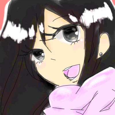 ピンクのマフラー