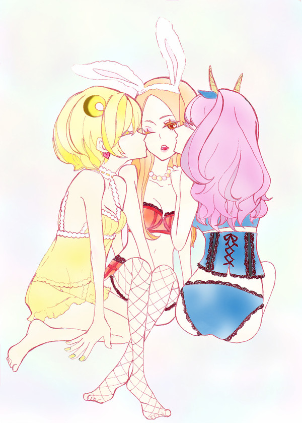 【球団擬人化♀】虎兎竜でヘビロテ風