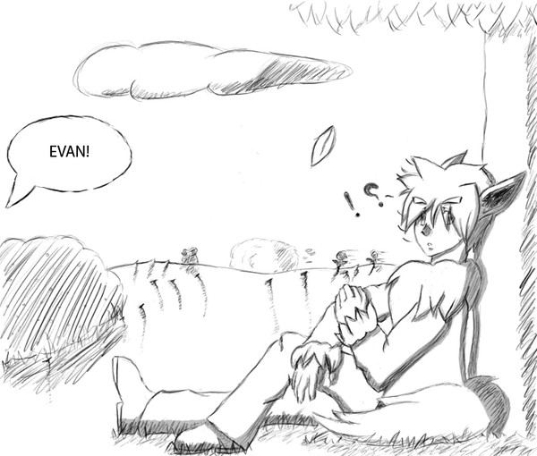 Sketch - Eevee Gijinka Evan -