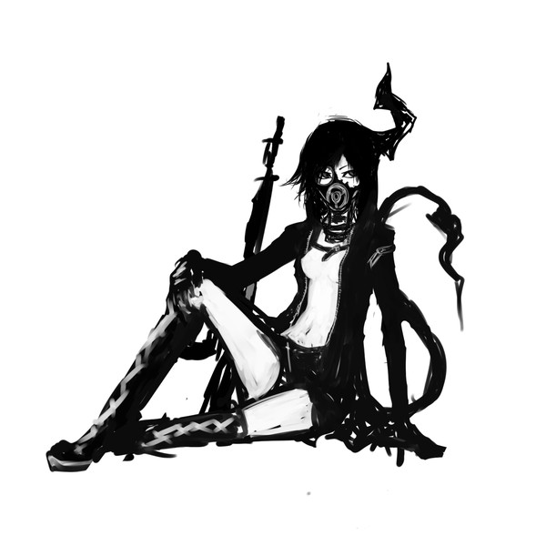悪魔系ガスマスク女子