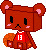 初めての箱ドットを改良しバスケクマに。