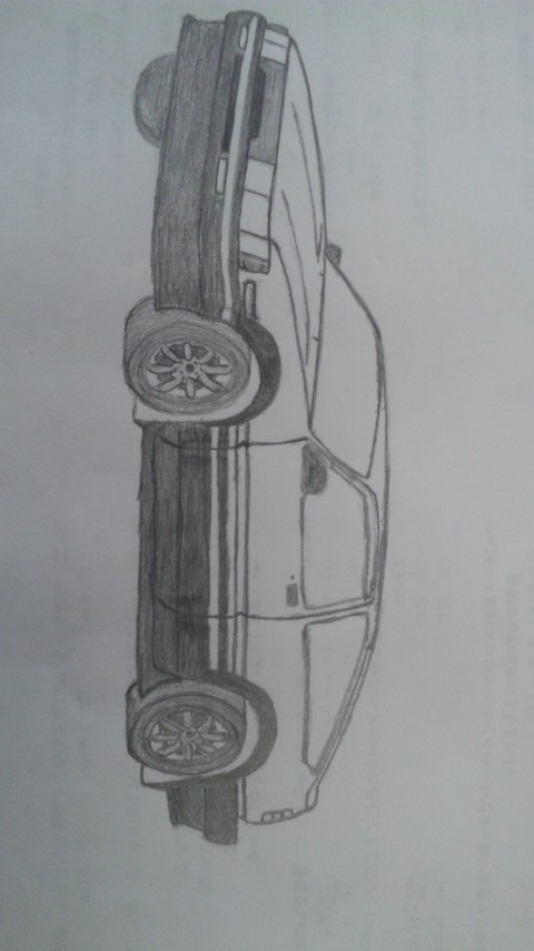 落書き AE86レビン 描いてみた