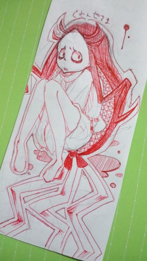 レシート裏の落書き
