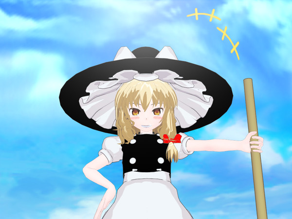 無邪気に笑う魔理沙