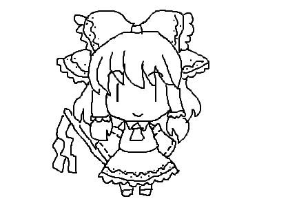 マウス絵-東方オリキャラ-はくれい れいむ)