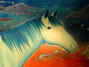 夕暮れの馬