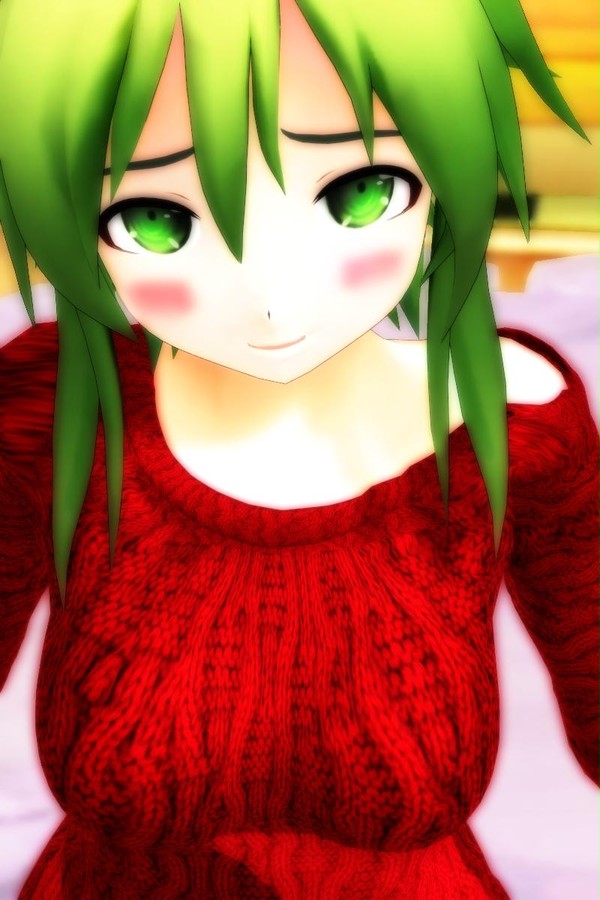 ニット姿のGUMIさん
