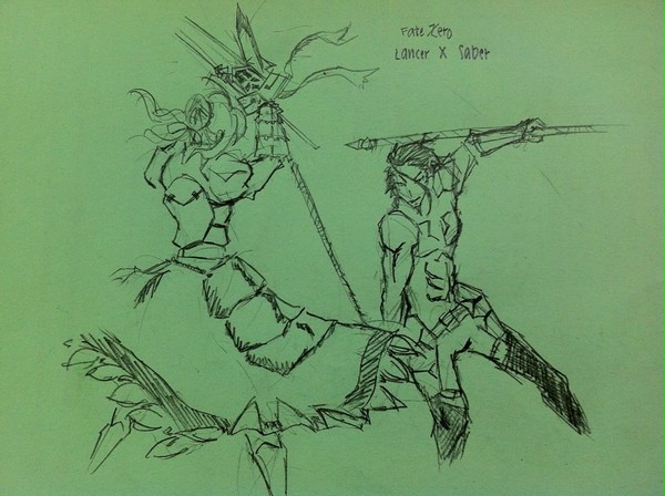 fate zero lancer x saber