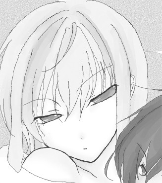【肌色注意】カッとなって描いた日月【ワンクッション】