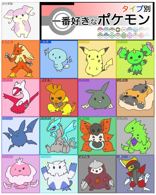 タイプ別好きなポケモン