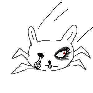 友人のマスコットキャラくもうさぎ
