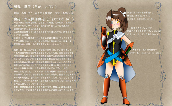 【魔砲学園】次元の旅人、層我鳶子【臨時教員】