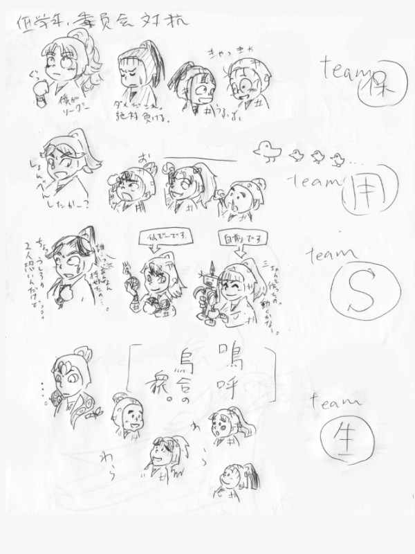 【落書き】委員会別低学年に萌えた【アナログ】