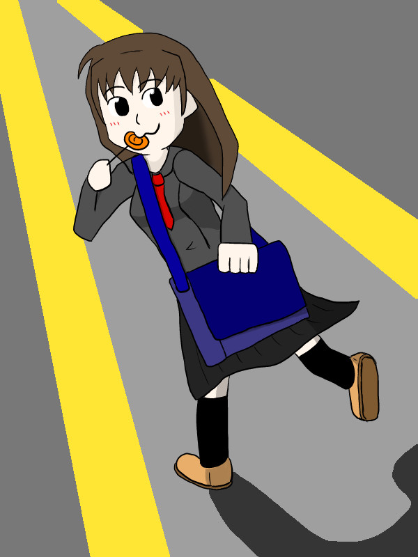 飴舐めて駆ける