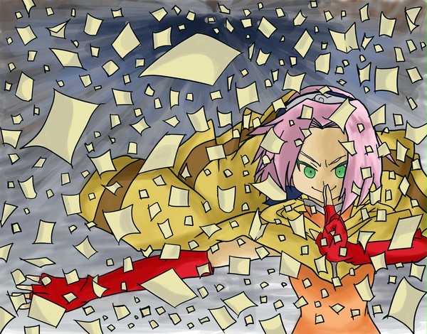 サクラ吹雪の術！