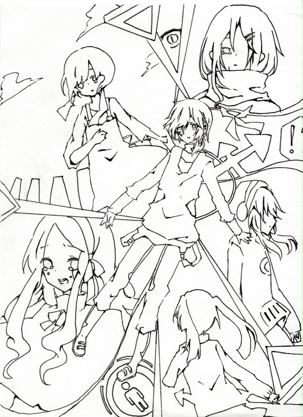 【線画】コノハの世界事情【塗ってください】