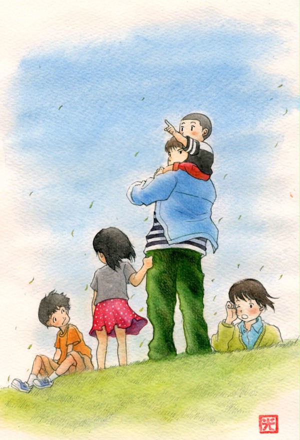風の中
