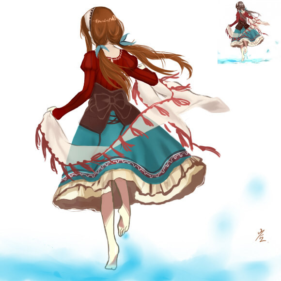 背影の少女 临摹作
