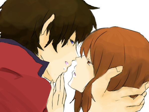 坂陸奥でキス唾