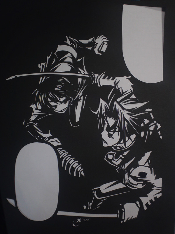 【切り絵】球磨川VS宗像