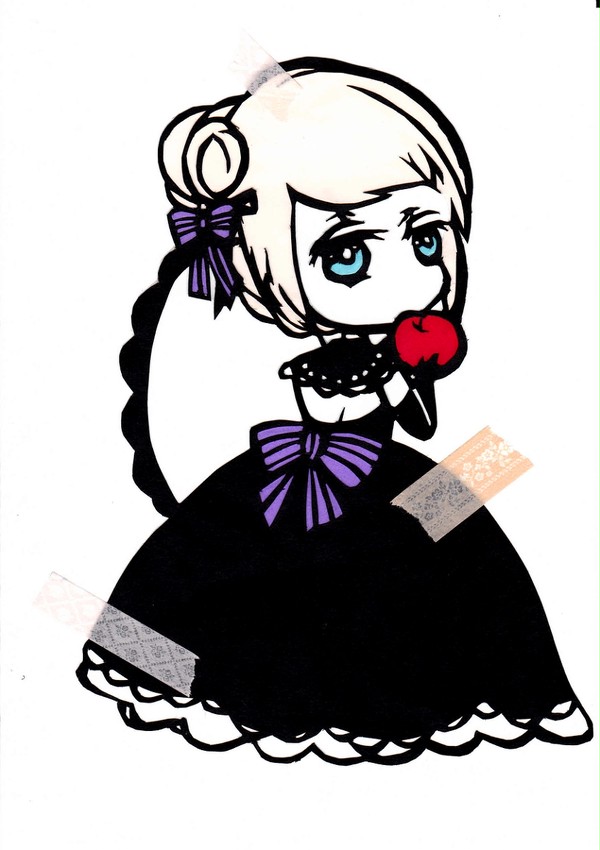 【切り絵】毒林檎とシンデレラ