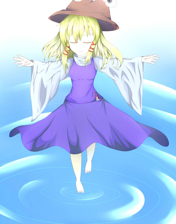 水面の蛙