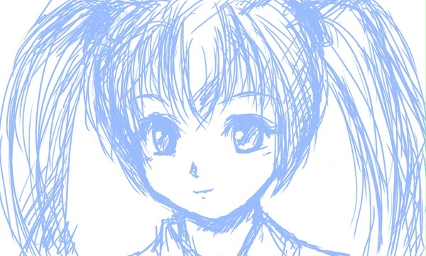 ミクさん初描き