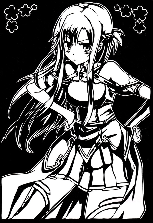 [切り絵]　　アスナ