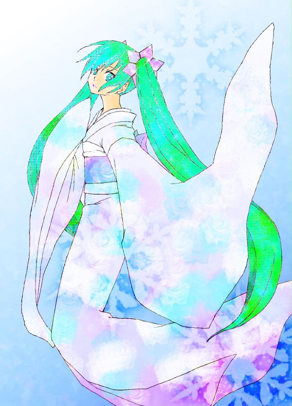 【色塗り】雪ミク
