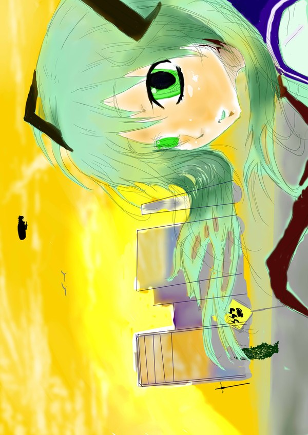 夕日に沈む、太陽
