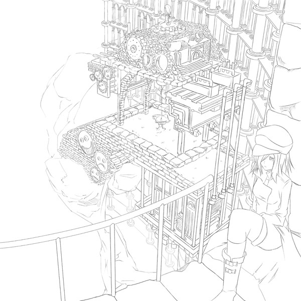 トリカゴシティ 線画