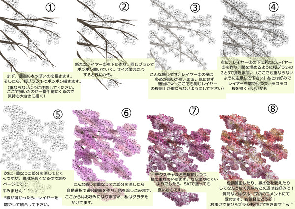 【フォトショ用】桜ブラシ【素材】