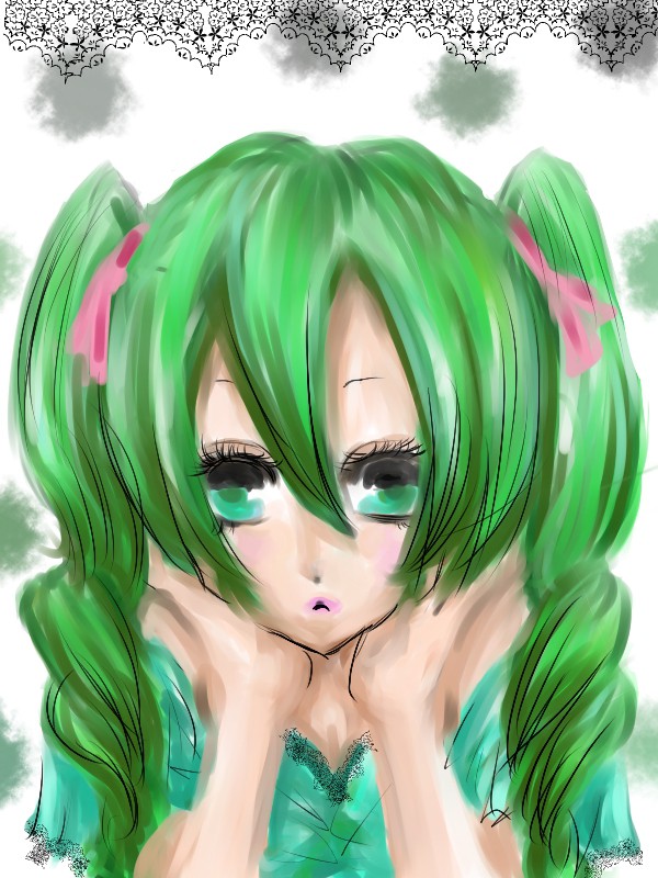 初音ミク　　水彩