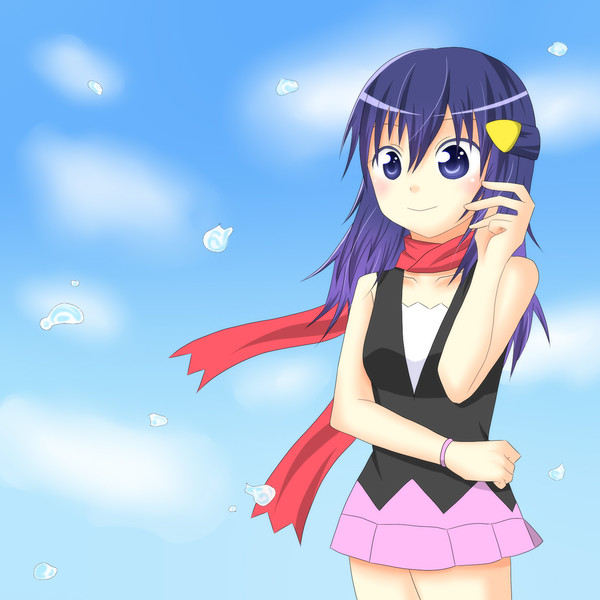 a blue sky
