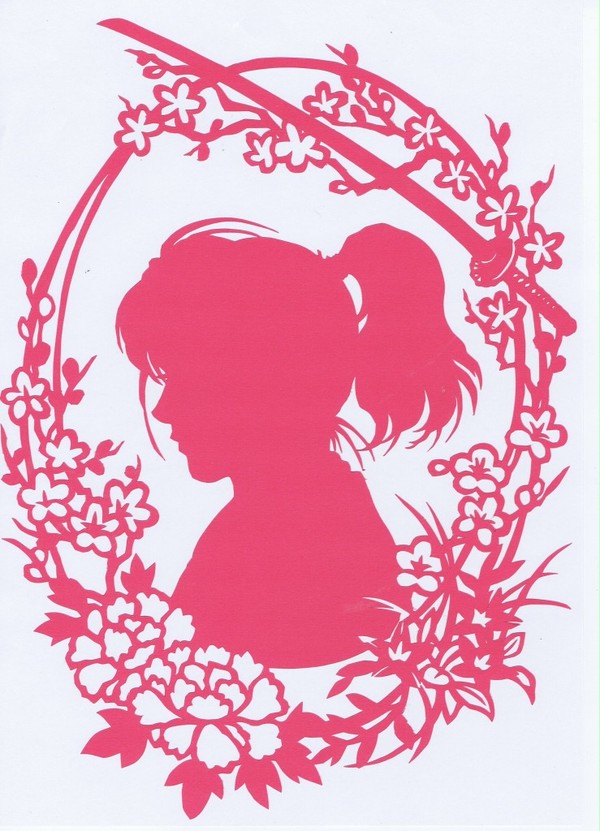 切り絵の沖田さん
