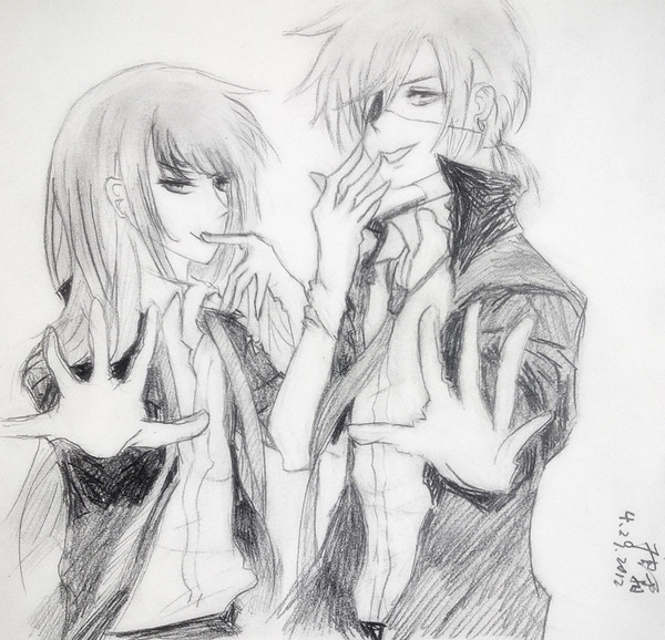 Lavi and Kanda 临摹