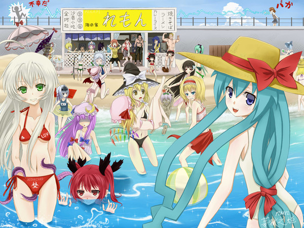 夏日の海の家