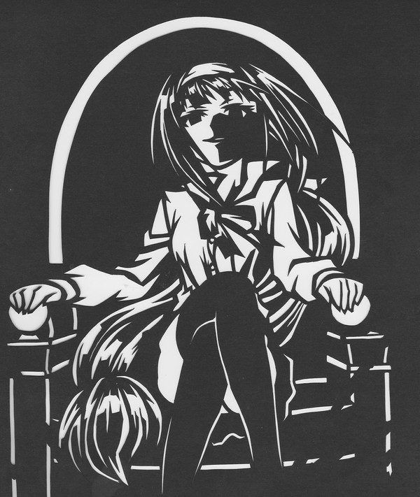 【切り絵】完全院さんの蔑む様なその目がたまらん【めだかボックス】