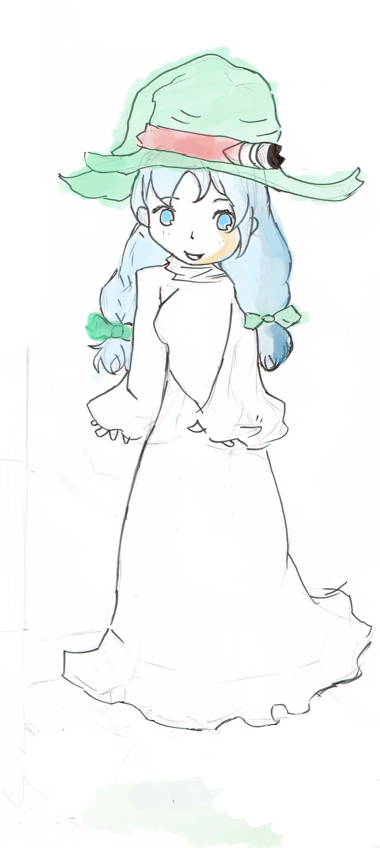 またゆるい塗りの絵を