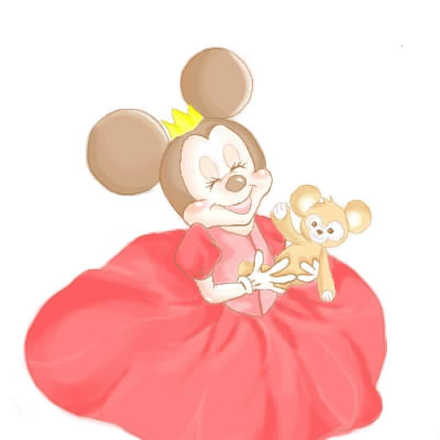 お姫様とダッフィー