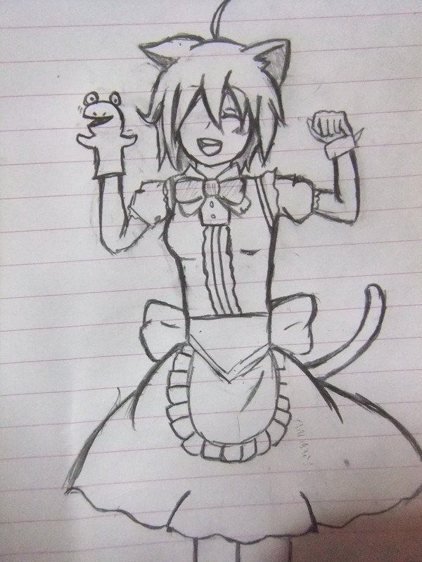 メイド猫クラピー(=‘ｘ‘=)
