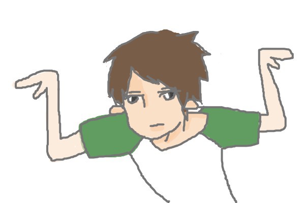 変なポーズ.