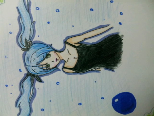 結構前に描いたミクさん
