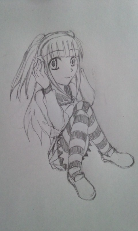 ヘッドホンしてる少女